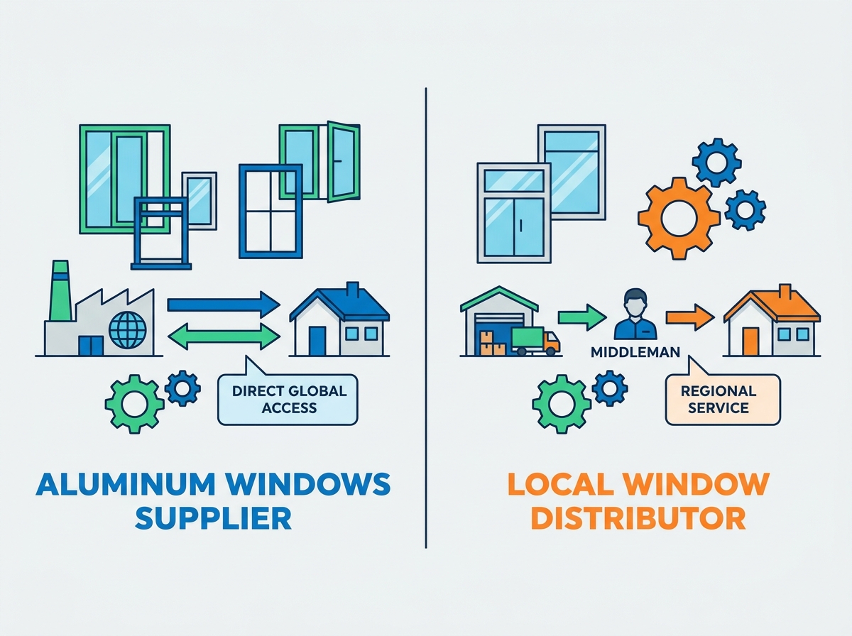 Aluminum windows manufacturing facility and production line