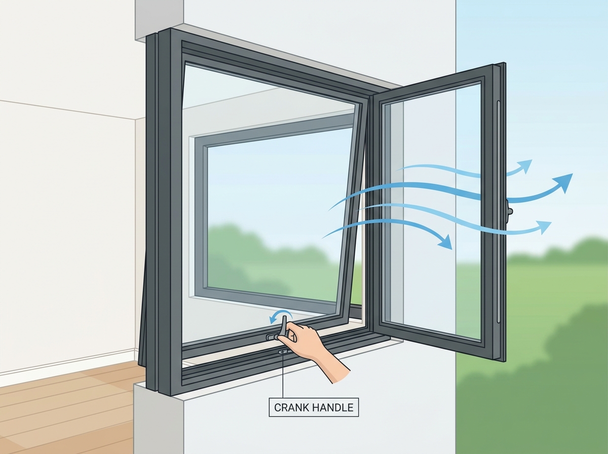 A modern aluminum window installation showcasing sleek frames and expansive glass