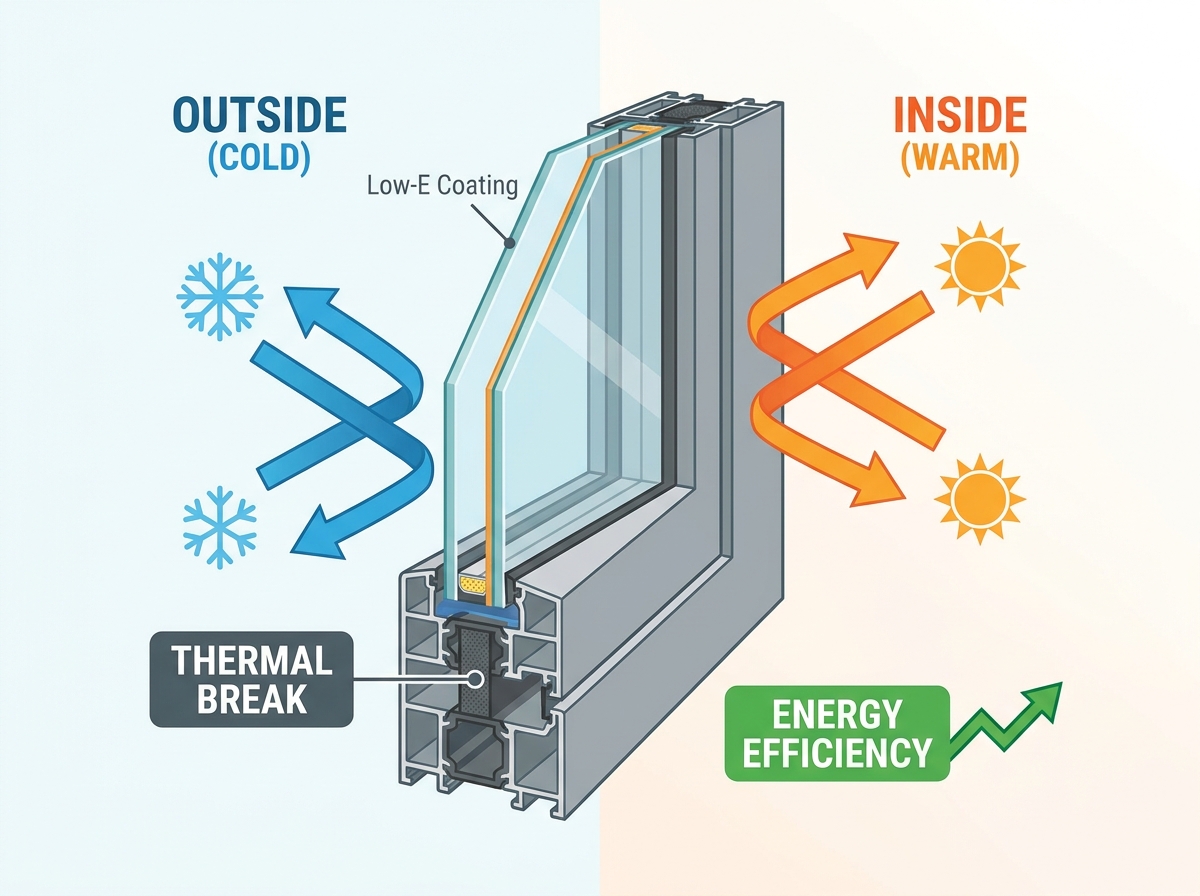 Aluminum Thermally Broken Windows Profile