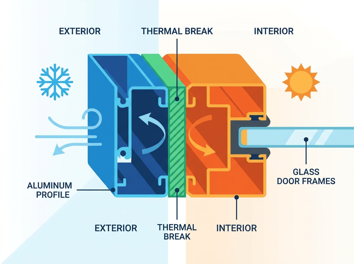 Exterior aluminum doors and frames installation