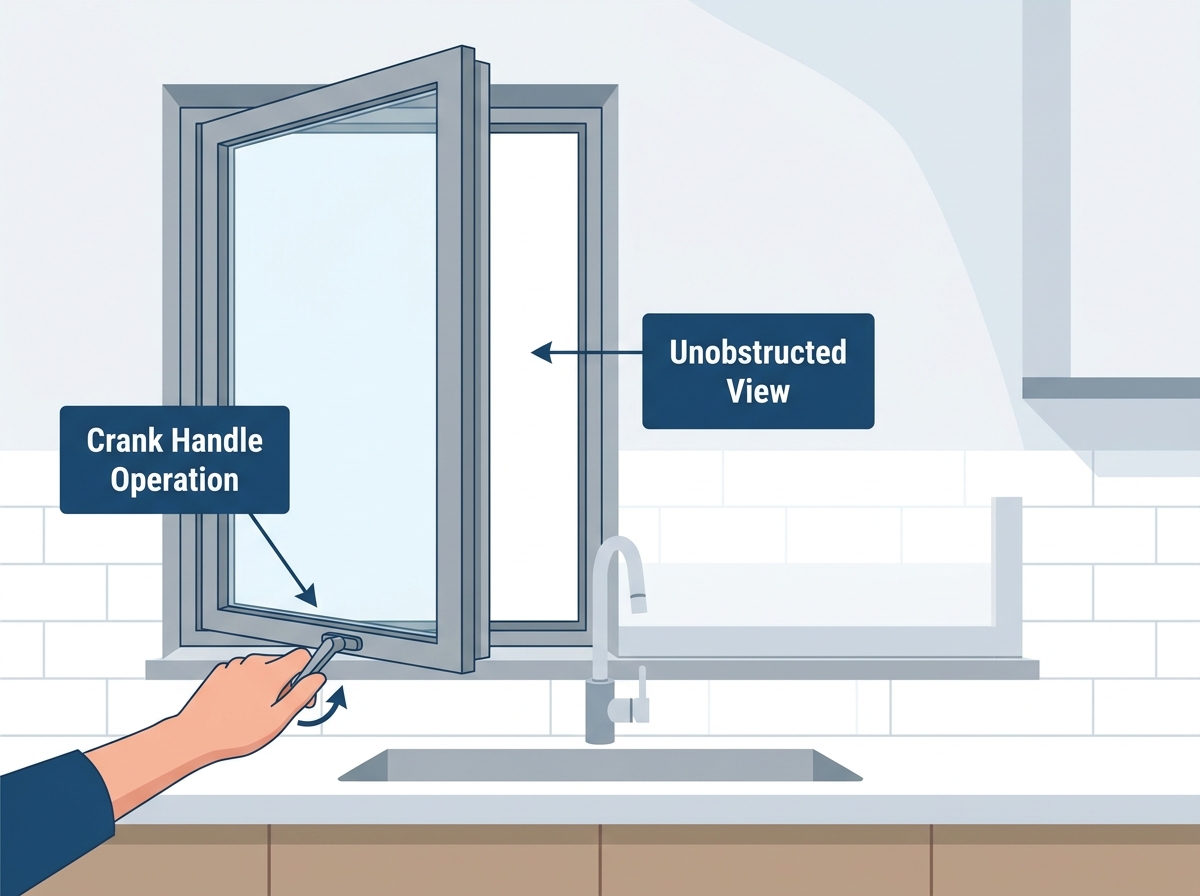 High-quality aluminum casement windows installed in a modern residential setting