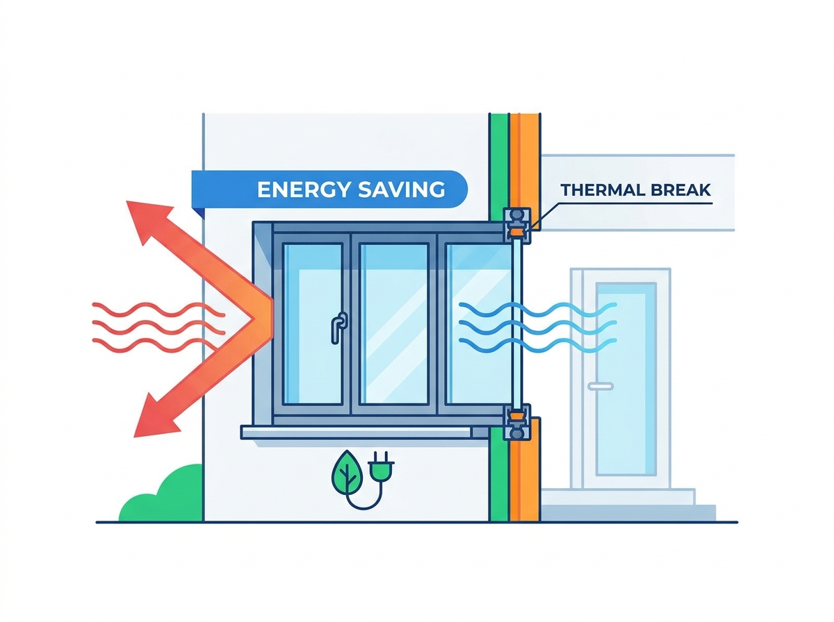 Modern aluminum windows and doors in an energy-efficient building