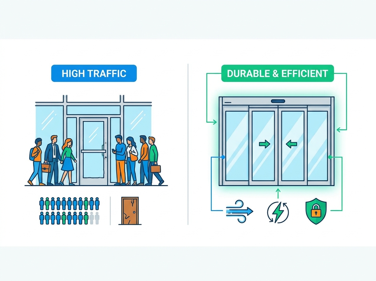 Commercial Aluminum Door for High Traffic Buildings