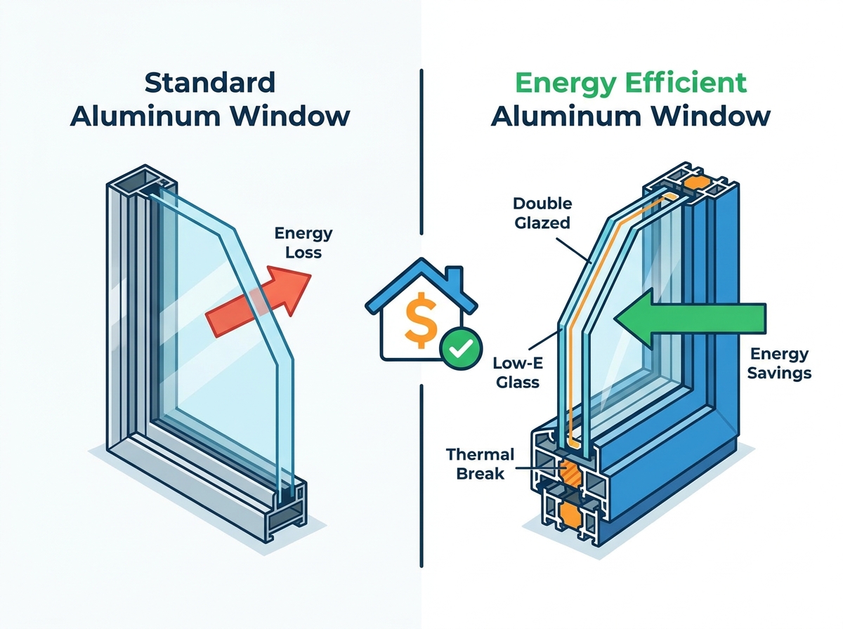 Energy Efficient Aluminum Windows Installation